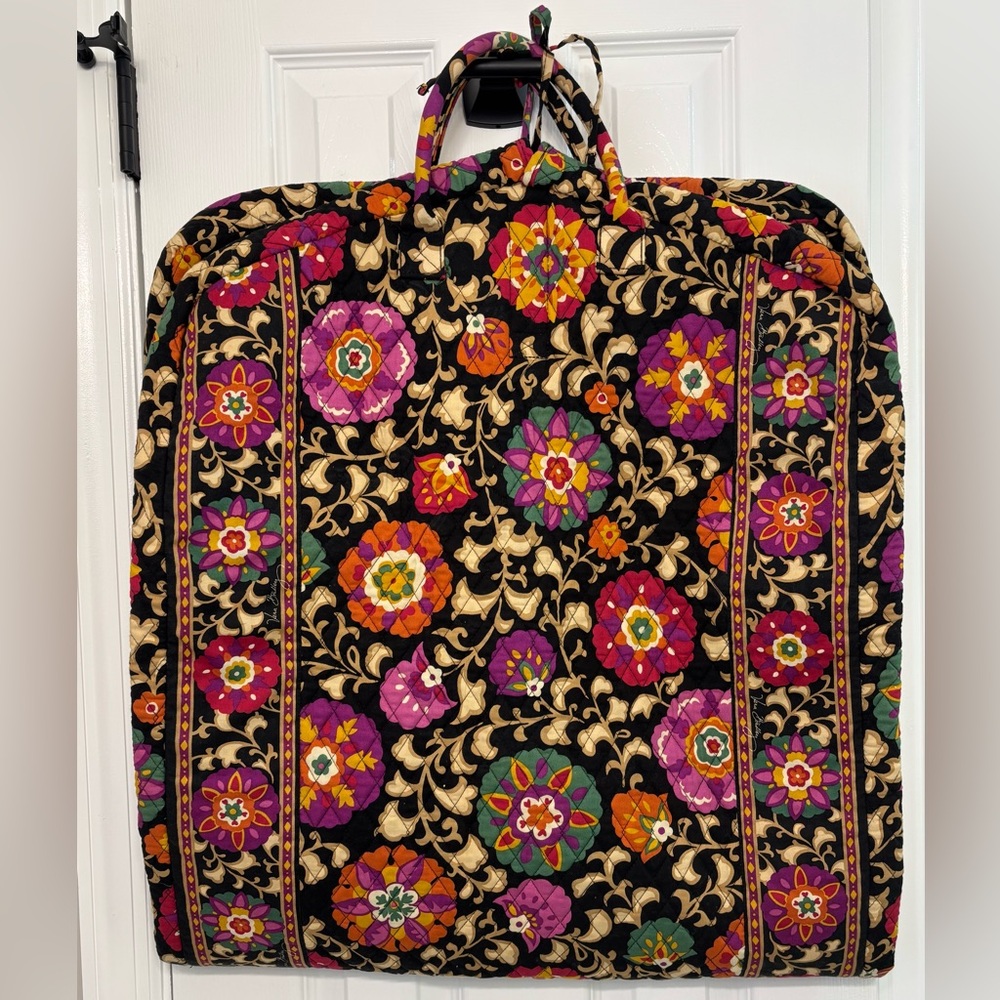 Vera Bradley Floral Travel Bag - Black, Pink, Orange, Green